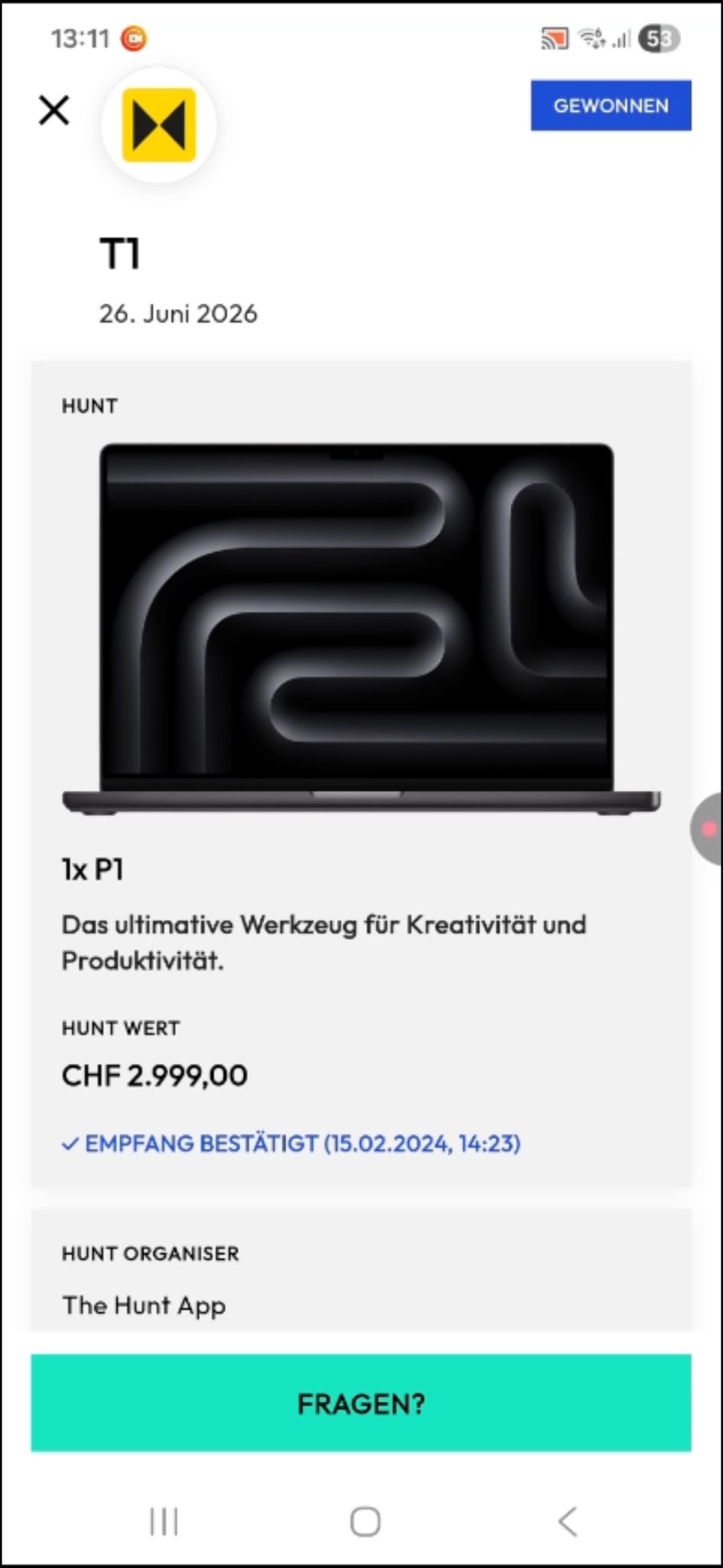 Gewinn-Ansicht